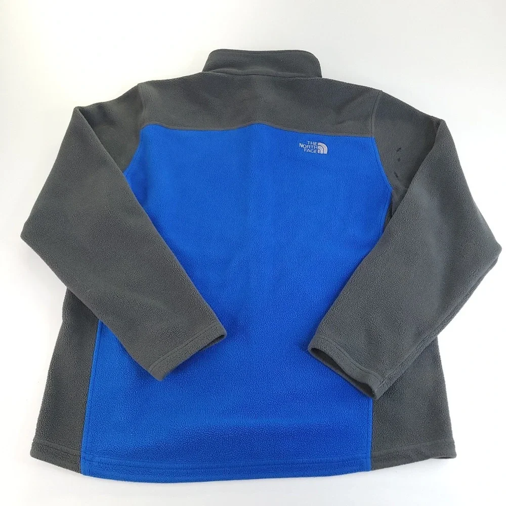 The North Face Flashdry Fleece Jacket Mens Large Blue and Charcoal Lightweight
